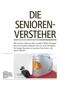 Die Senioren-Versteher-Produktenwicklung für aeltere Menschen-Alterssimulationsanzug-Age Explorer