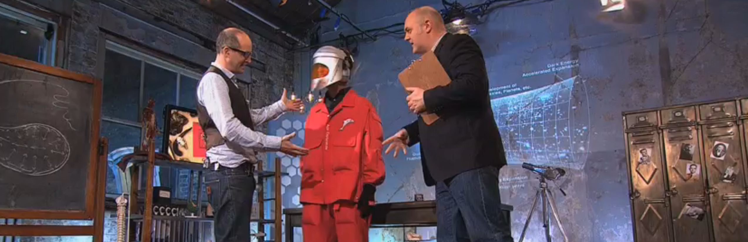 BBC Dara O Briain's Science Club: Alok tries out a suit created to help companies design homes for an ageing population and to give medical professionals a sense of what it's like to be elderly.